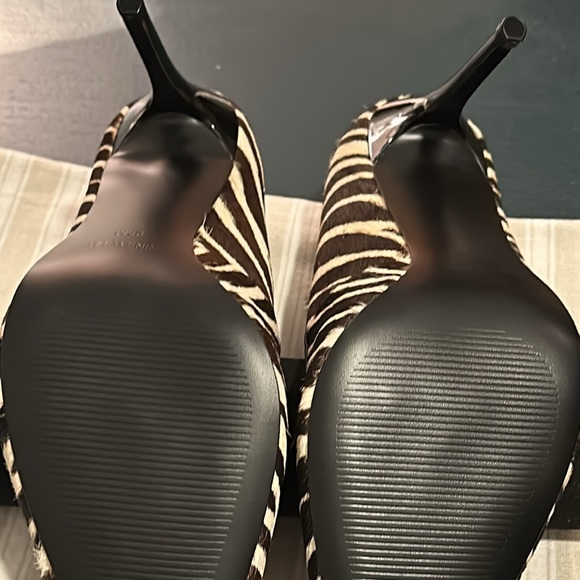 Nine West Tatiana, 2 Pair of Lux, Calf Fur Heels 9.5 in Zebra or Leopard NWOB - Picture 7 of 16